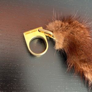 DSQUARED2 vintage ring with a fur tail